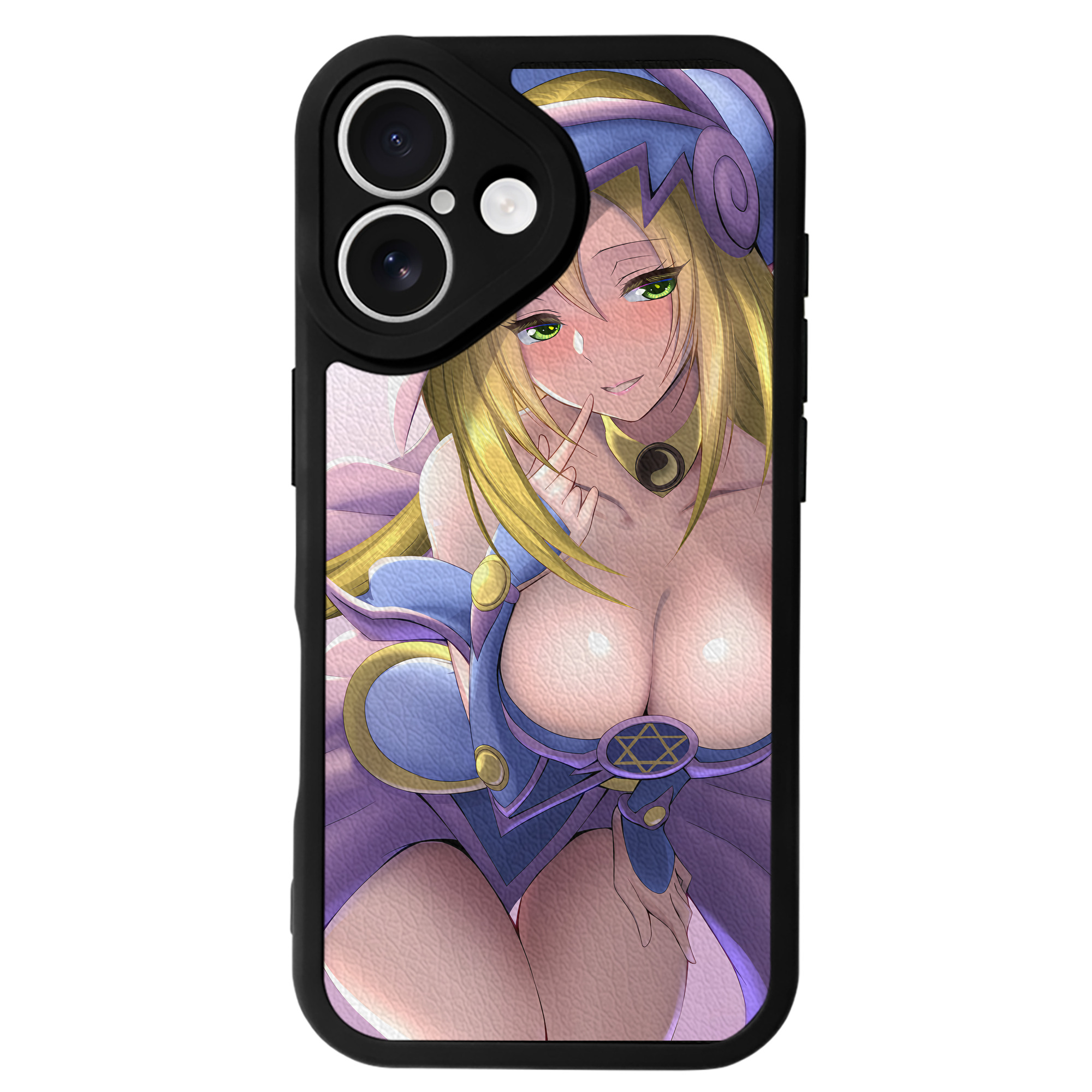 （画像用） 遊☆戯☆王 Yu-Gi-Oh! 【iPhone 16シリーズ対応】シリコンスマホケース（レザー調） 材質：シリコン